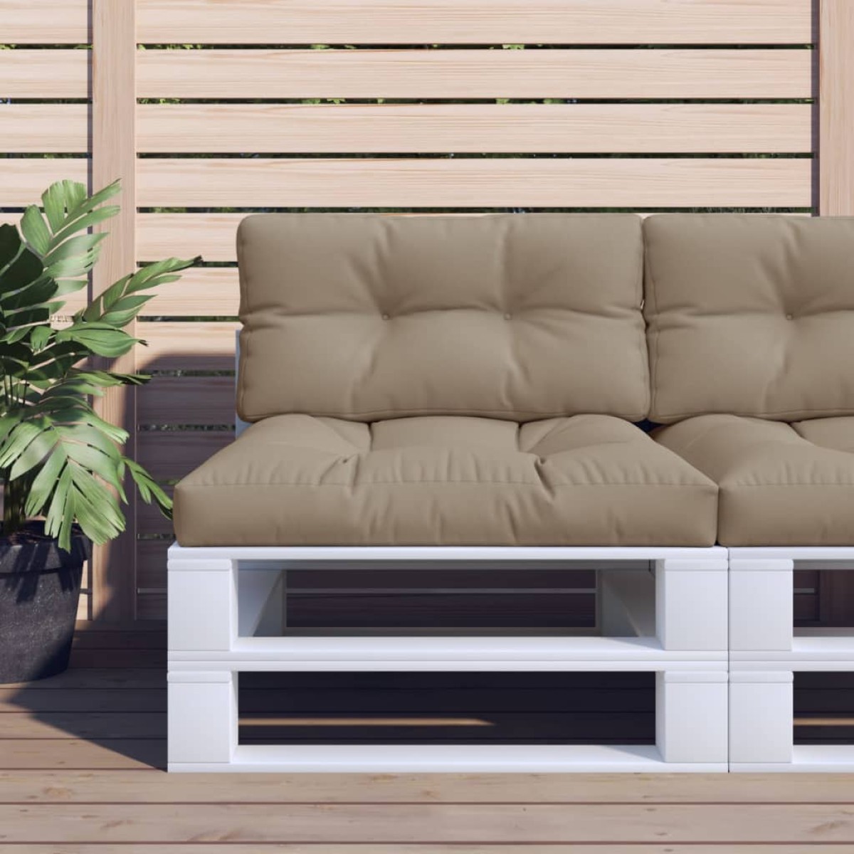 vidaXL Μαξιλάρι Παλέτας Taupe 80 x 40 x 12 εκ. Υφασμάτινο
