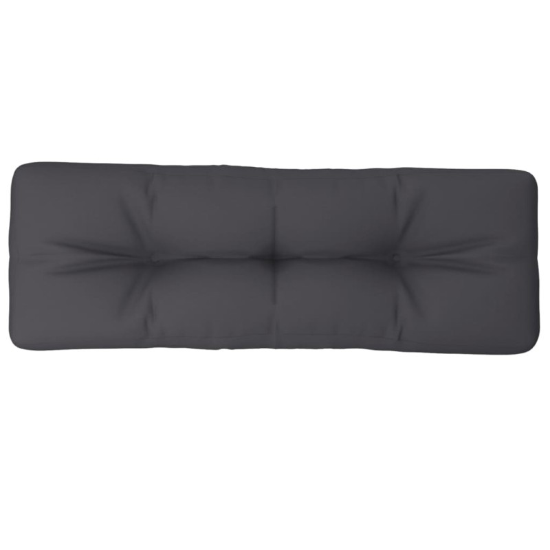 vidaXL Μαξιλάρι Παλέτας Ανθρακί 120 x 40 x 12 εκ. Υφασμάτινο
