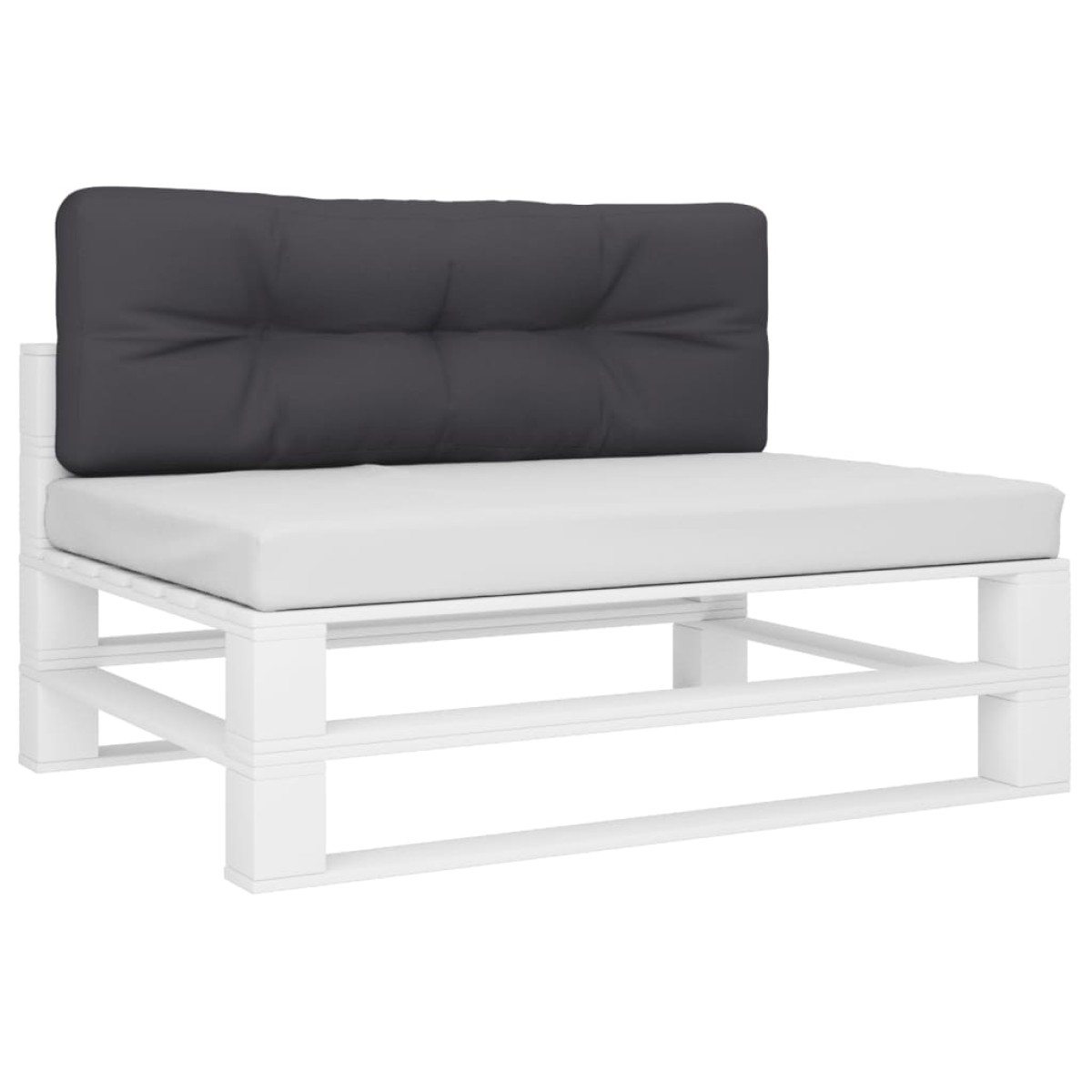 vidaXL Μαξιλάρι Παλέτας Ανθρακί 120 x 40 x 12 εκ. Υφασμάτινο