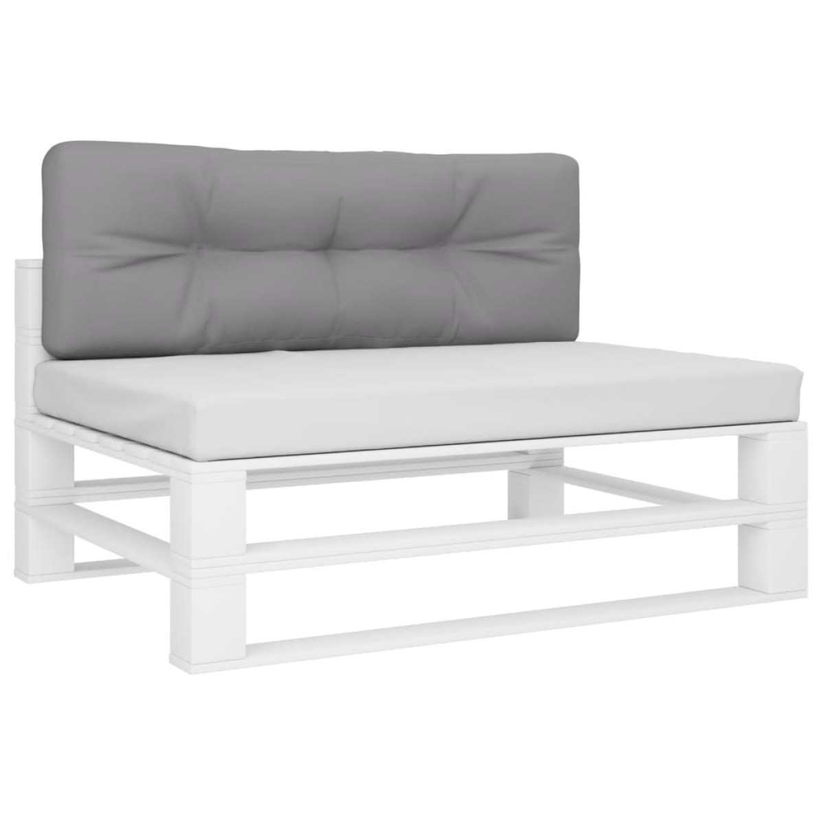 vidaXL Μαξιλάρι Παλέτας Γκρι 120 x 40 x 12 εκ. Υφασμάτινο