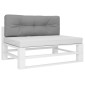 vidaXL Μαξιλάρι Παλέτας Γκρι 120 x 40 x 12 εκ. Υφασμάτινο