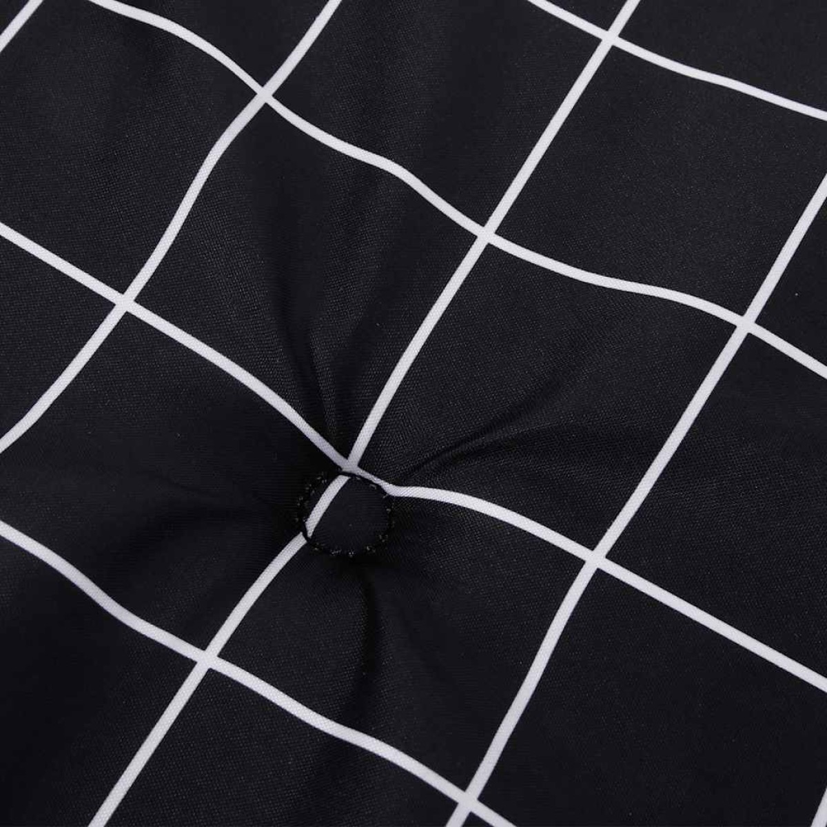 vidaXL Μαξιλάρια Καρέκλας 2 τεμ. Μαύρο Καρό 40 x 40 x 3 εκ. Υφασμάτινα