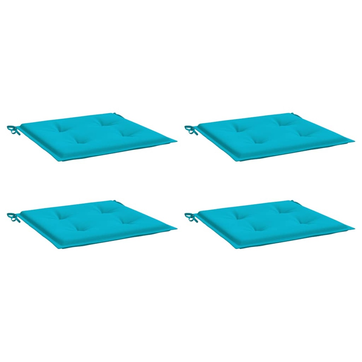 vidaXL Μαξιλάρια Καρέκλας 4 τεμ. Τιρκουάζ 40x40x4 εκ. Υφασμάτινα