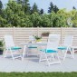 vidaXL Μαξιλάρια Καρέκλας 4 τεμ. Τιρκουάζ 40x40x4 εκ. Υφασμάτινα