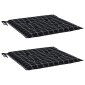 vidaXL Μαξιλάρια Καρέκλας 2 τεμ. Μαύρο Καρό 50 x 50 x 3 εκ. Υφασμάτινα
