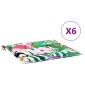 vidaXL Μαξιλάρια για καρέκλες 6 τμχ. Πολύχρωμο 50 x 50 x 4 cm