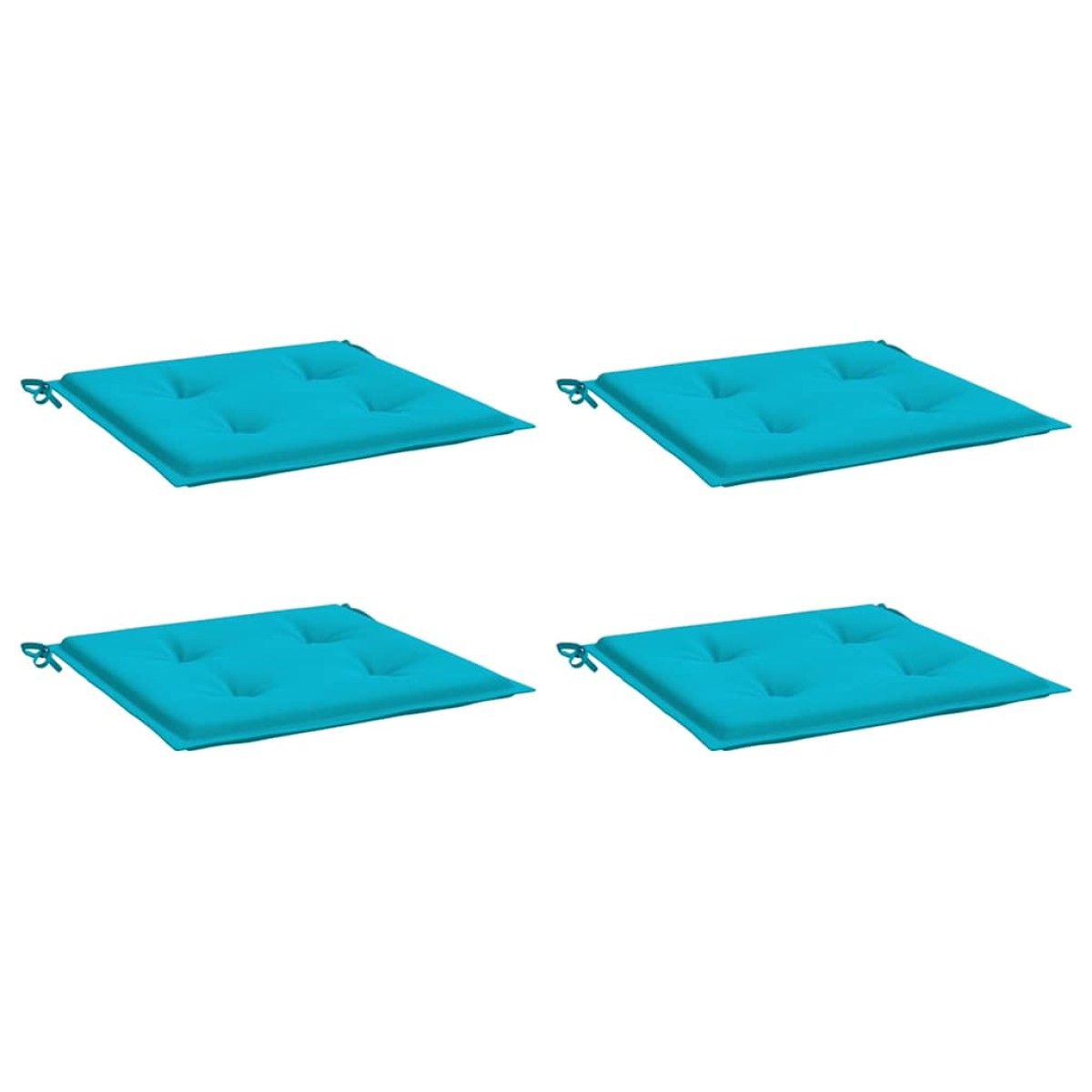 vidaXL Μαξιλάρια Καρέκλας Κήπου 4 τεμ. Τιρκουάζ 50x50x3 εκ. Υφασμάτινα