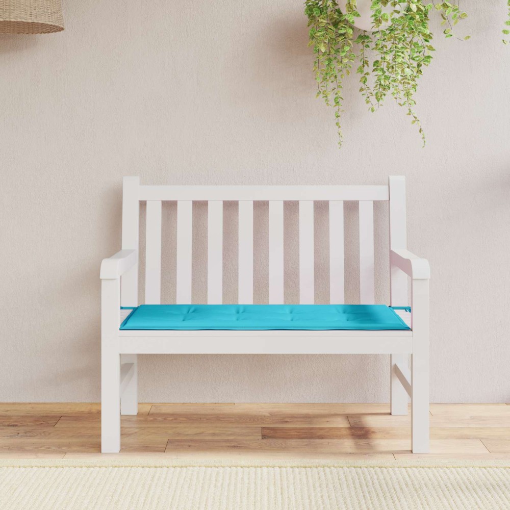 vidaXL Pad για Παγκάκι Ύφασμα Όξφορντ Τιρκουάζ 120 x 50 x 3 cm