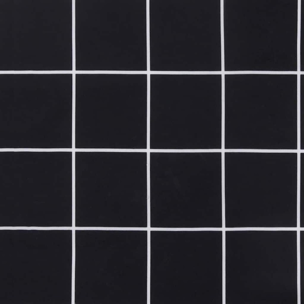 vidaXL Μαξιλάρι Πάγκου Κήπου Μαύρο Καρό 150x50x3 εκ. Ύφασμα Oxford