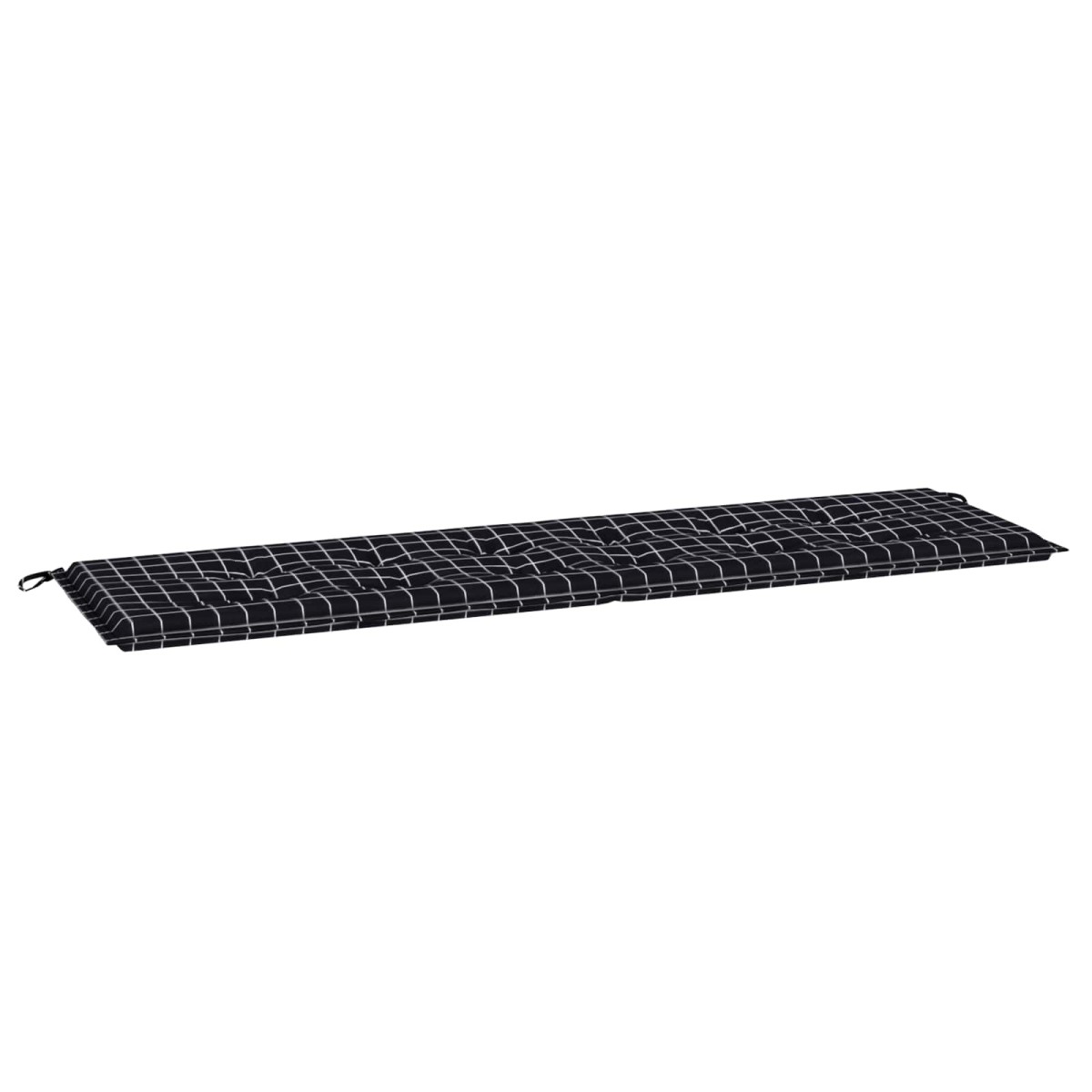 vidaXL Pad για Παγκάκι Ύφασμα Όξφορντ Μαύρη Καρώ 180 x 50 x 3 cm