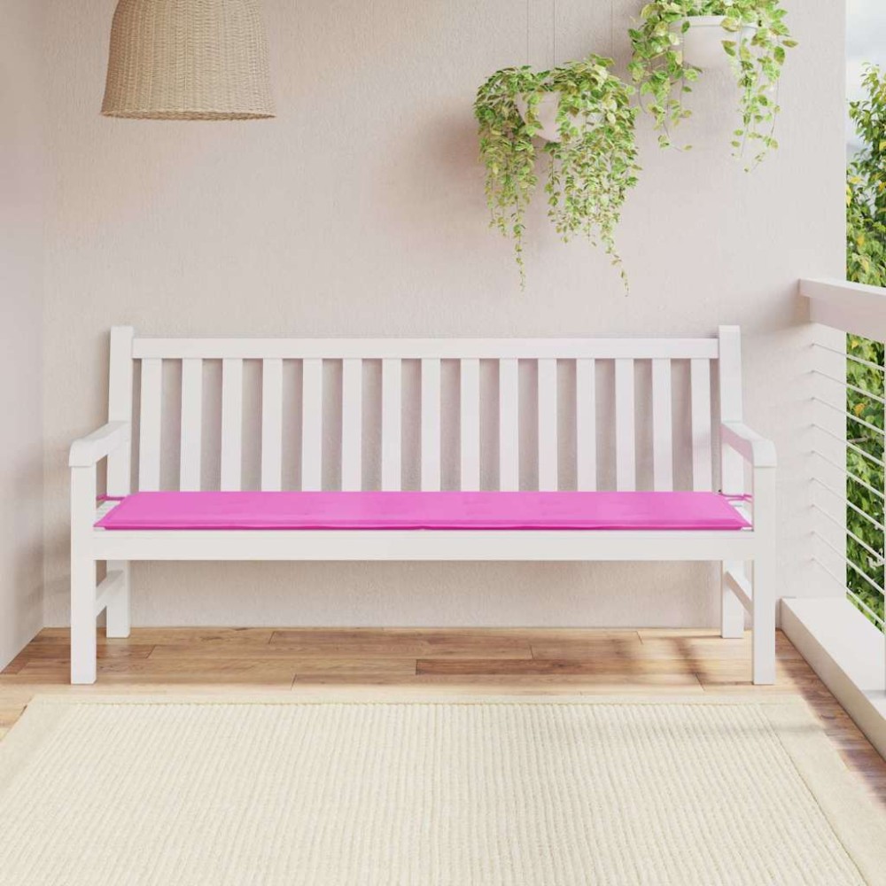 vidaXL Pad για Παγκάκι Ύφασμα Όξφορντ Ροζ 180 x 50 x 3 cm
