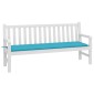 vidaXL Pad για Παγκάκι Ύφασμα Όξφορντ Τιρκουάζ 180 x 50 x 3 cm