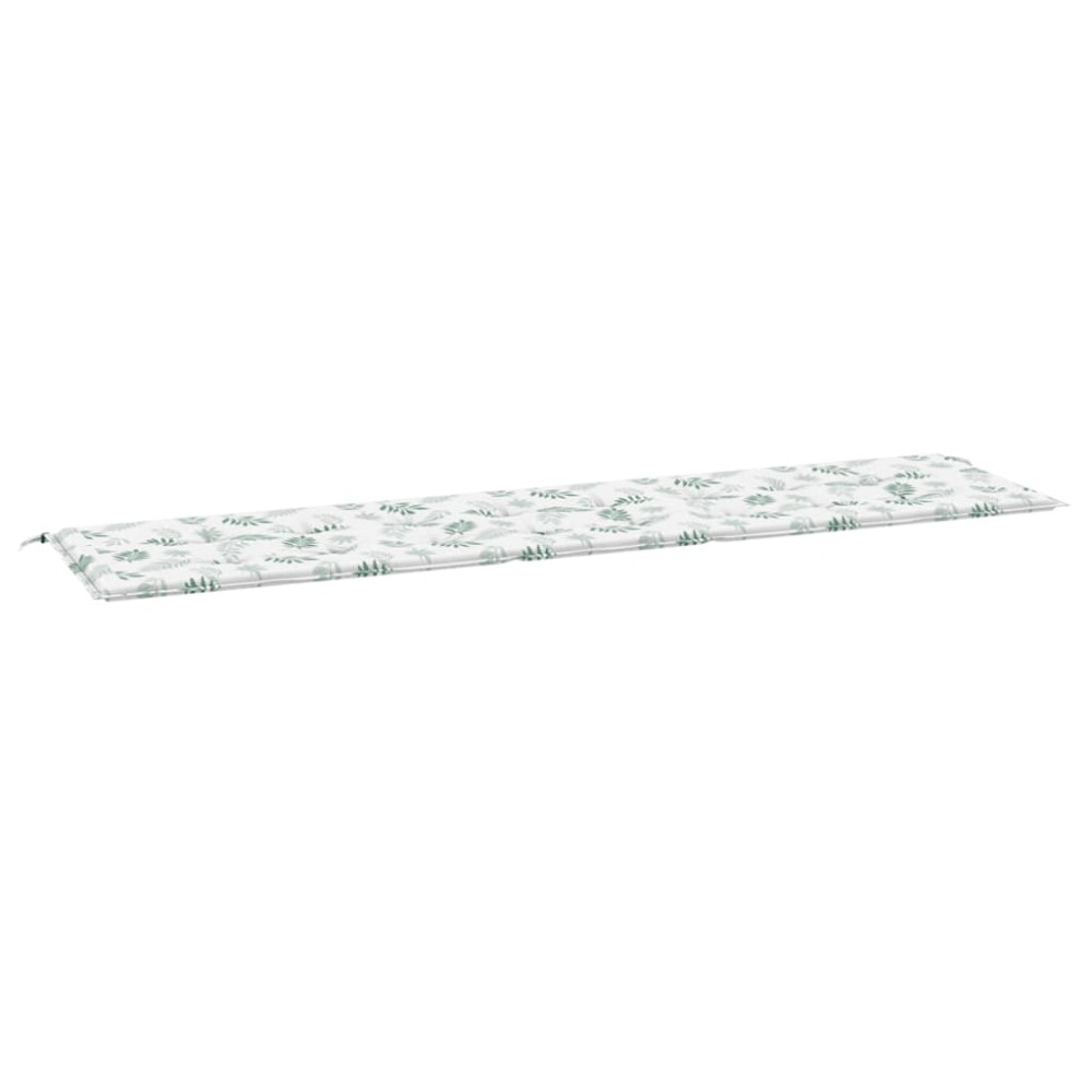 vidaXL Μαξιλάρι Πάγκου Κήπου Σχέδιο Φύλλων 200x50x3 εκ. Υφασμάτινο