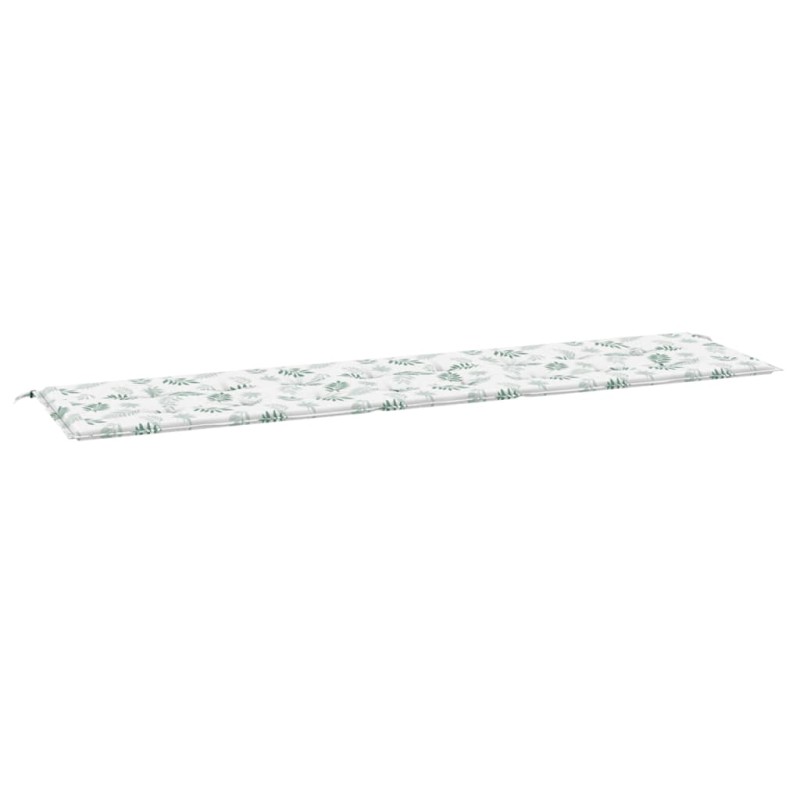 vidaXL Μαξιλάρι Πάγκου Κήπου Σχέδιο Φύλλων 200x50x3 εκ. Υφασμάτινο