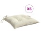 vidaXL Μαξιλάρια Καρέκλας Κήπου 6 τεμ. Λευκά 40x40x7 εκ. Υφασμάτινα