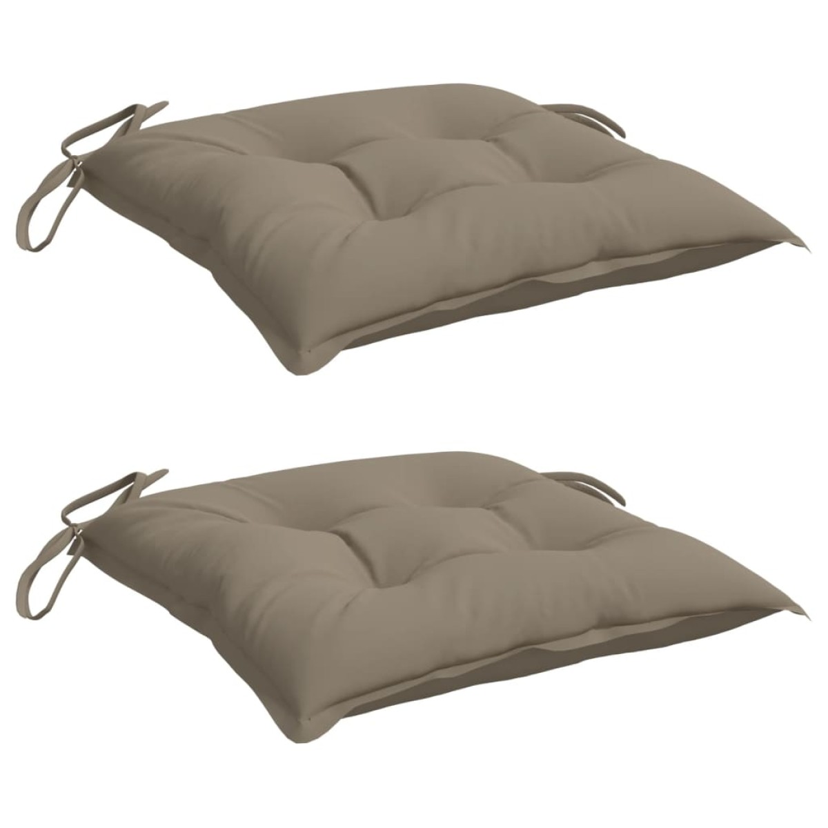 vidaXL Μαξιλάρια Καρέκλας Κήπου 2 τεμ. Taupe 40x40x7 εκ. Υφασμάτινα