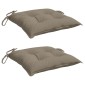 vidaXL Μαξιλάρια Καρέκλας Κήπου 2 τεμ. Taupe 40x40x7 εκ. Υφασμάτινα