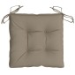 vidaXL Μαξιλάρια Καρέκλας Κήπου 2 τεμ. Taupe 40x40x7 εκ. Υφασμάτινα
