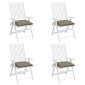 vidaXL Μαξιλάρια Καρέκλας Κήπου 4 τεμ. Taupe 40x40x7 εκ. Υφασμάτινα