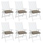 vidaXL Μαξιλάρια Καρέκλας Κήπου 6 τεμ. Taupe 40x40x7 εκ. Υφασμάτινα