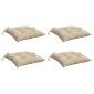vidaXL Μαξιλάρια Παλέτας Κήπου 4 τεμ. Μπεζ 50x50x7 εκ. Oxford Ύφασμα