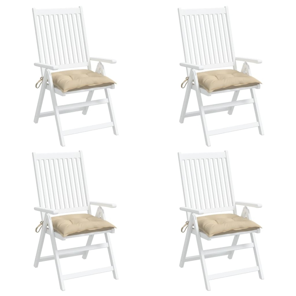 vidaXL Μαξιλάρια Παλέτας Κήπου 4 τεμ. Μπεζ 50x50x7 εκ. Oxford Ύφασμα