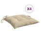vidaXL Μαξιλάρια Παλέτας Κήπου 4 τεμ. Μπεζ 50x50x7 εκ. Oxford Ύφασμα