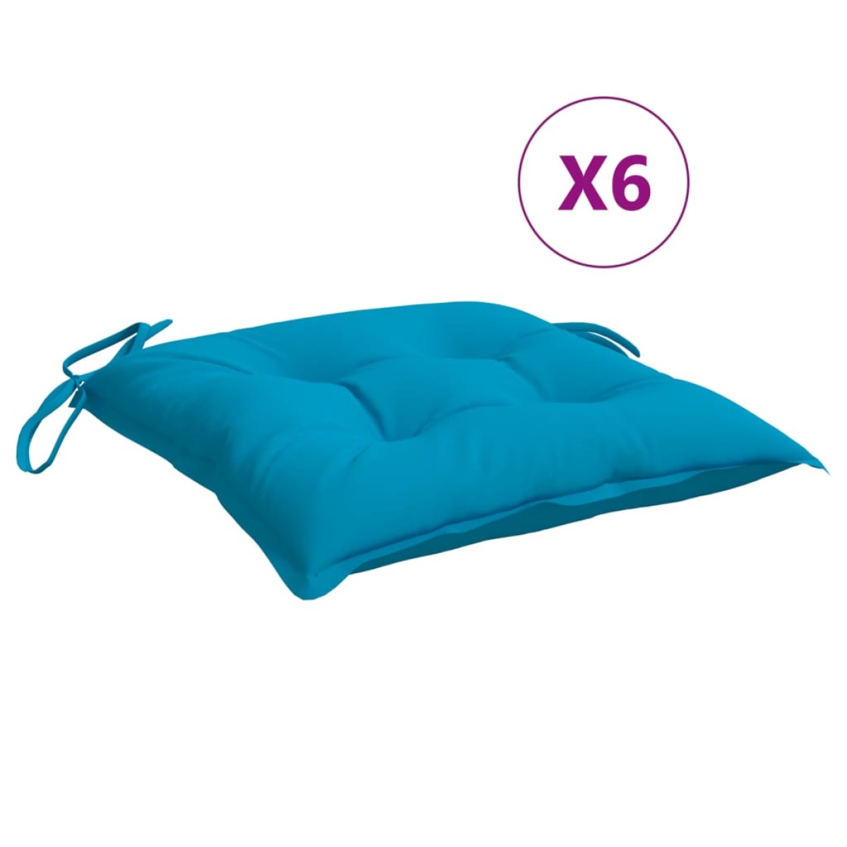 vidaXL Μαξιλάρια Παλέτας 6 τεμ. Αν. Μπλε 50 x 50 x 7 εκ. Υφασμάτινα