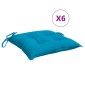 vidaXL Μαξιλάρια Παλέτας 6 τεμ. Αν. Μπλε 50 x 50 x 7 εκ. Υφασμάτινα