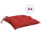 vidaXL Μαξιλάρια Παλέτας Κήπου 4 τεμ. Κόκκινο 50x50x7εκ. Oxford Ύφασμα