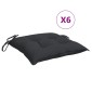 vidaXL Μαξιλάρια Παλέτας Κήπου 6 τεμ. Μαύρα 50x50x7 εκ. Oxford Ύφασμα