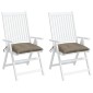 vidaXL Μαξιλάρια Παλέτας Κήπου 2 τεμ. Taupe 50x50x7 εκ. Oxford Ύφασμα