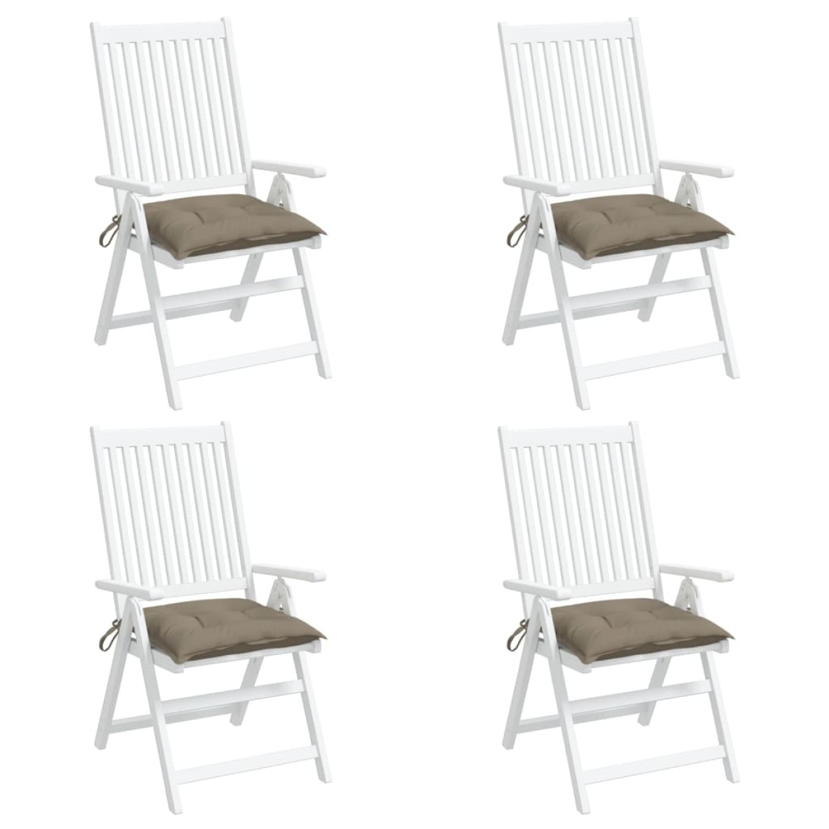 vidaXL Μαξιλάρια Παλέτας Κήπου 4 τεμ. Taupe 50x50x7 εκ. Oxford Ύφασμα