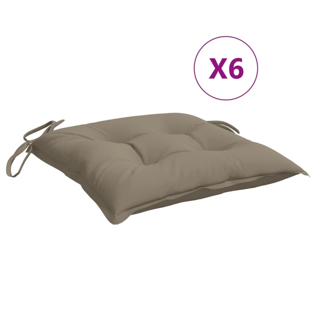 vidaXL Μαξιλάρια Παλέτας Κήπου 6 τεμ. Taupe 50x50x7 εκ. Oxford Ύφασμα