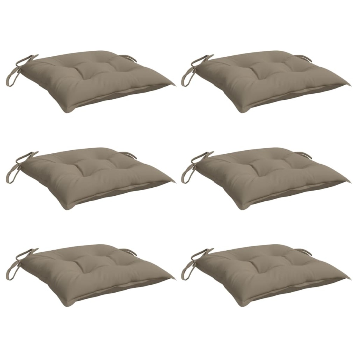 vidaXL Μαξιλάρια Παλέτας Κήπου 6 τεμ. Taupe 50x50x7 εκ. Oxford Ύφασμα