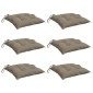 vidaXL Μαξιλάρια Παλέτας Κήπου 6 τεμ. Taupe 50x50x7 εκ. Oxford Ύφασμα