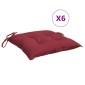 vidaXL Μαξιλάρια Παλέτας Κήπου 6 τεμ. Μπορντό 50x50x7εκ. Oxford Ύφασμα