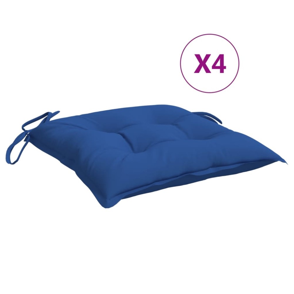 vidaXL Μαξιλάρια Παλέτας Κήπου 4 τεμ. Μπλε 50x50x7 εκ. Oxford Ύφασμα