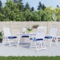 vidaXL Μαξιλάρια Παλέτας Κήπου 4 τεμ. Μπλε 50x50x7 εκ. Oxford Ύφασμα