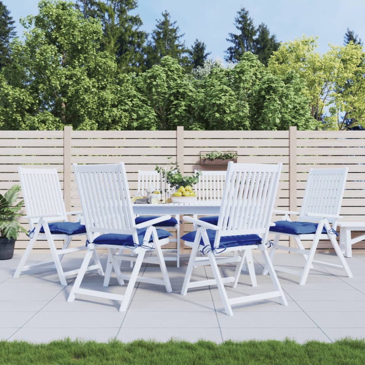 vidaXL Μαξιλάρια Παλέτας Κήπου 6 τεμ. Μπλε 50x50x7 εκ. Oxford Ύφασμα
