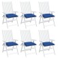 vidaXL Μαξιλάρια Παλέτας Κήπου 6 τεμ. Μπλε 50x50x7 εκ. Oxford Ύφασμα