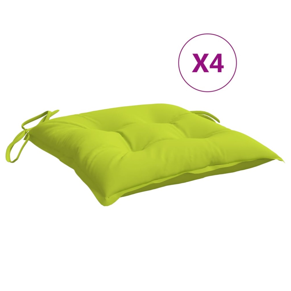 vidaXL Μαξιλάρια Παλέτας 4 τεμ. Έντονο Πράσινο 50x50x7 εκ. Υφασμάτινα