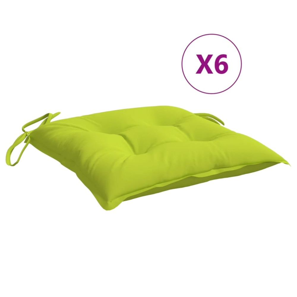 vidaXL Μαξιλάρια Παλέτας 6 τεμ. Έντονο Πράσινο 50x50x7 εκ. Υφασμάτινα