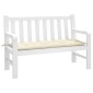 vidaXL Μαξιλάρι Πάγκου Κήπου Κρεμ 120x50x7 εκ. Ύφασμα Oxford