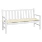 vidaXL Μαξιλάρι Πάγκου Κήπου Κρεμ 150x50x7 εκ. Ύφασμα Oxford