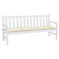 vidaXL Μαξιλάρι Πάγκου Κήπου Κρεμ 180x50x7 εκ. Ύφασμα Oxford