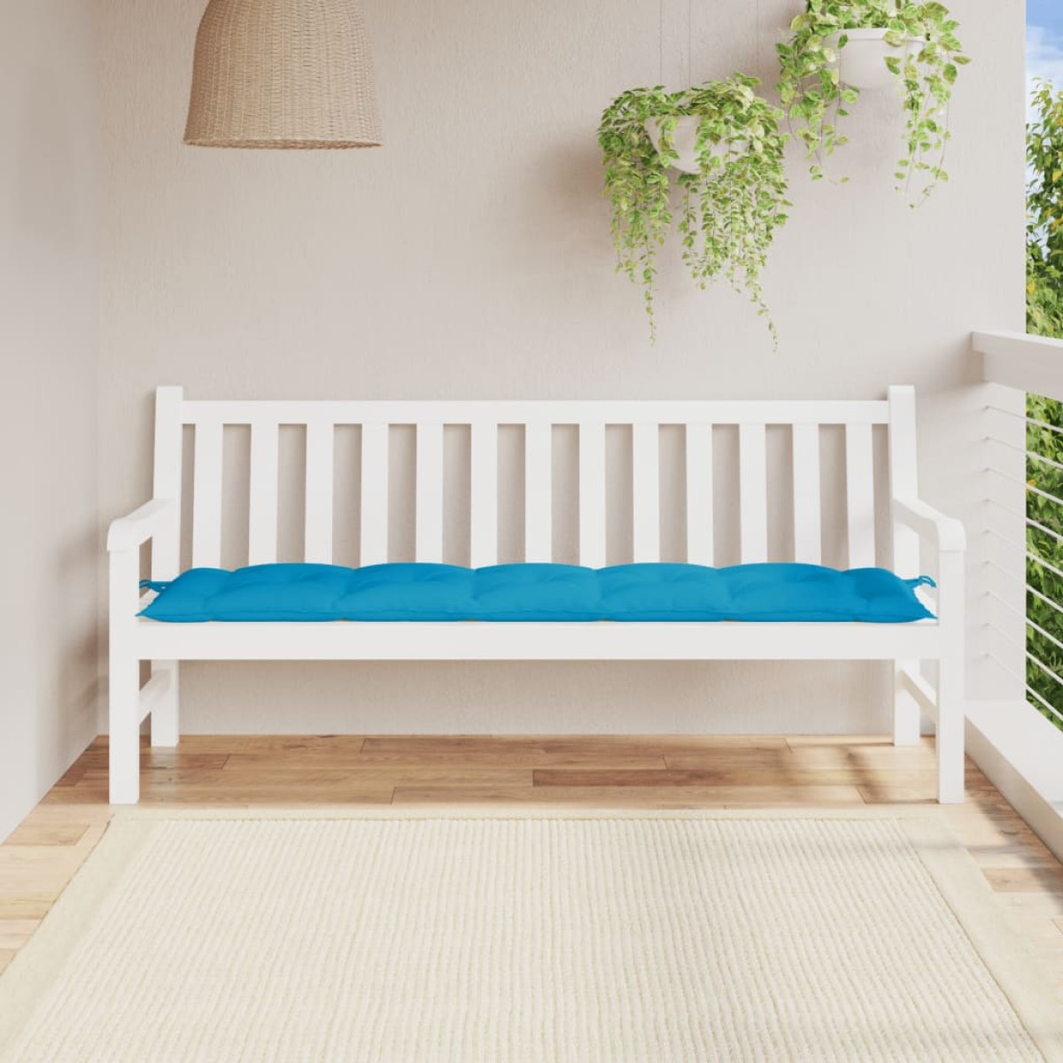 vidaXL Μαξιλάρι Πάγκου Κήπου Γαλάζιο 180x50x7 εκ. Ύφασμα Oxford