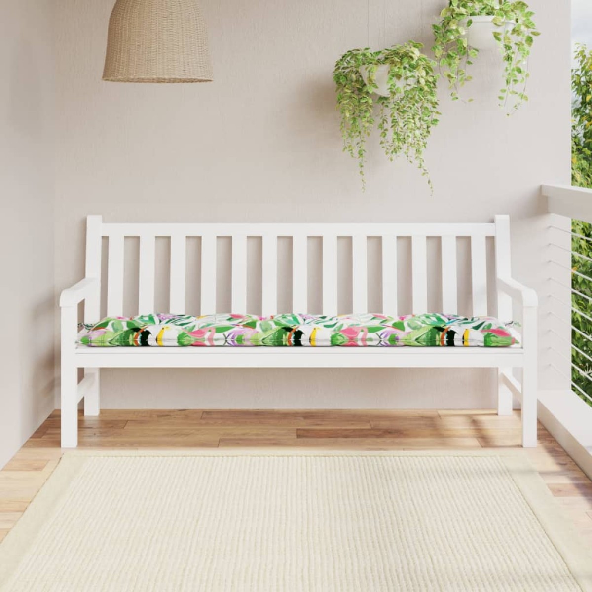 vidaXL Μαξιλάρι Πάγκου Κήπου Πολύχρωμο 180x50x7 εκ. Ύφασμα Oxford