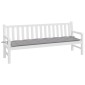 vidaXL Μαξιλάρι Πάγκου Κήπου Γκρι 200x50x7 εκ. Ύφασμα Oxford