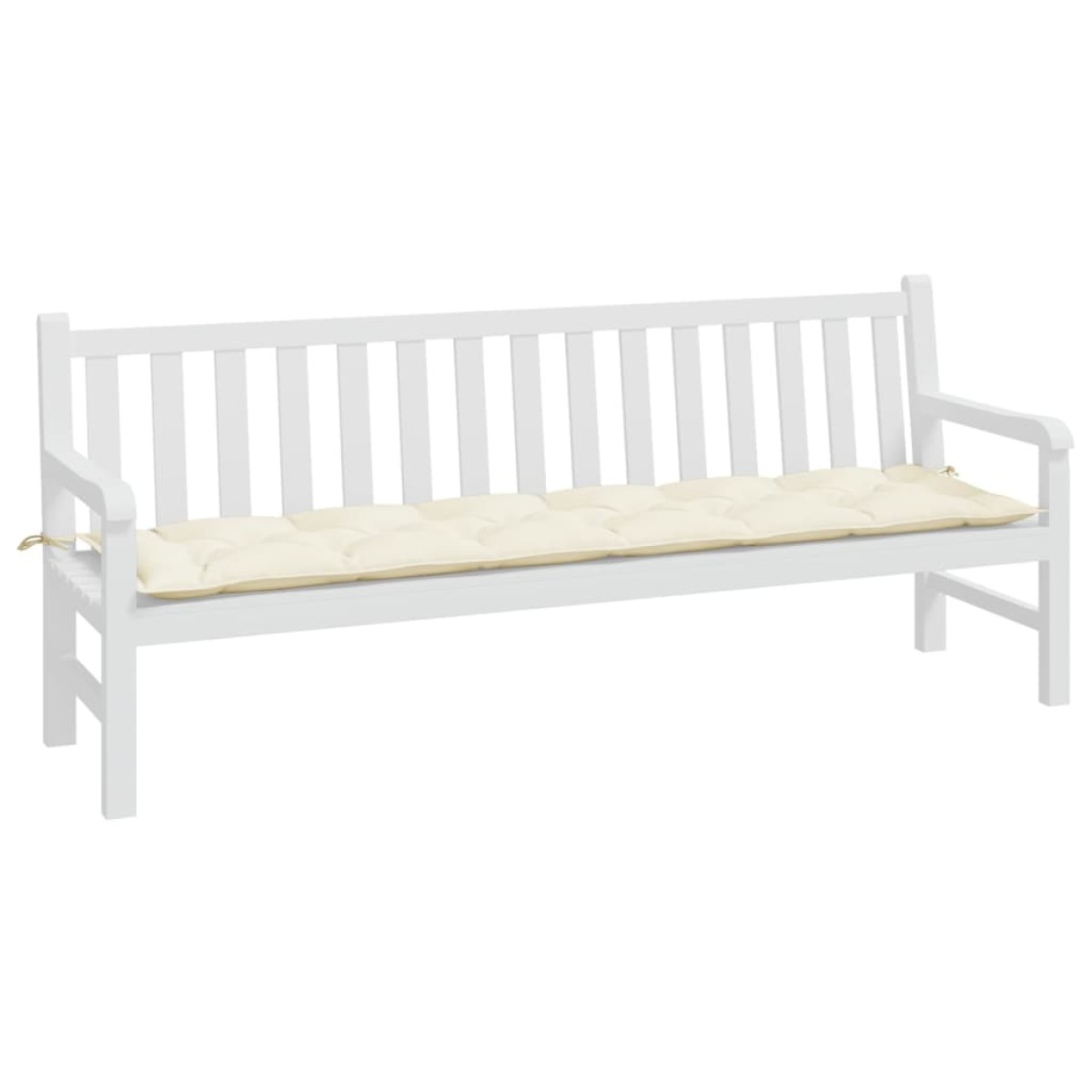 vidaXL Μαξιλάρι Πάγκου Κήπου Κρεμ 200x50x7 εκ. Ύφασμα Oxford